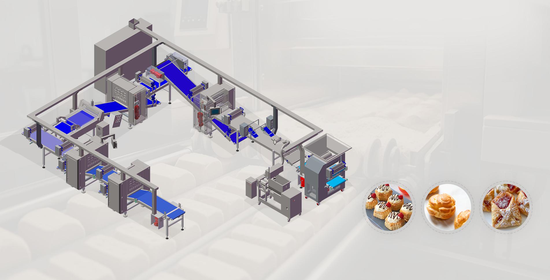 Línea de laminación de pastelería