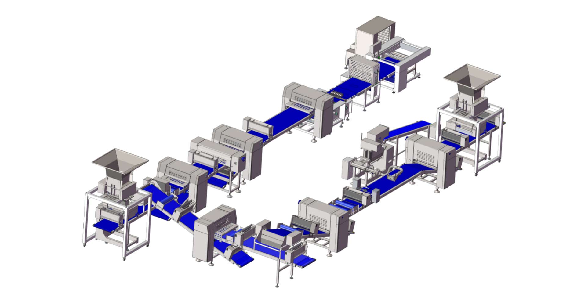 Versatile pastry  dough laminating line